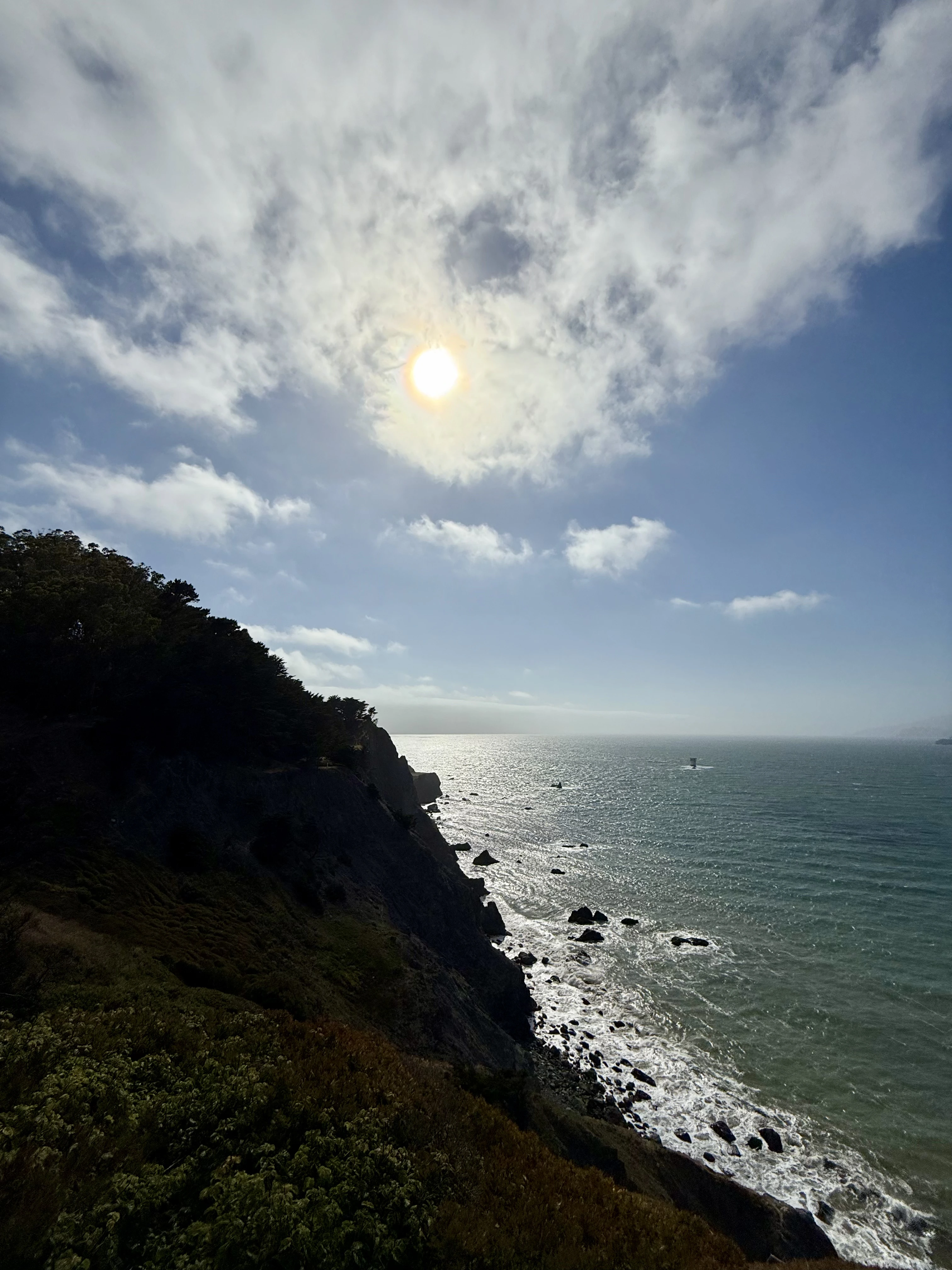Lands End, sun over Pacific